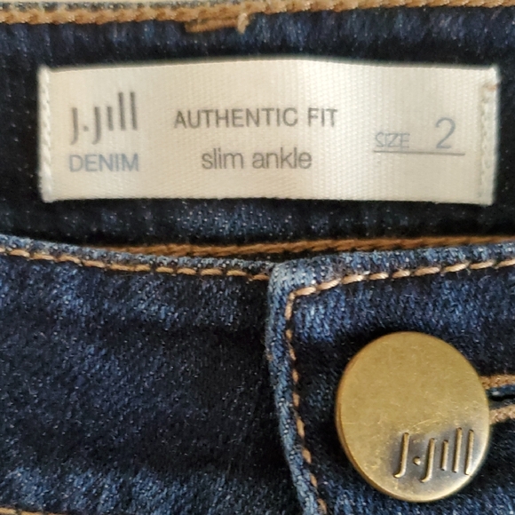J. Jill Blue Skinny Jeans Classic Style - Picture 2 of 4